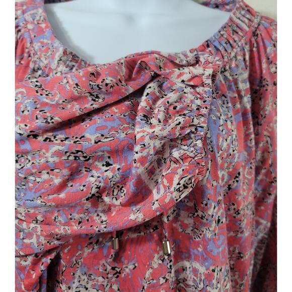 Avenue Pink Purple White Pleated Boat Collar Tie 22 24 Lightweight Soft Stretchy - Picture 7 of 8